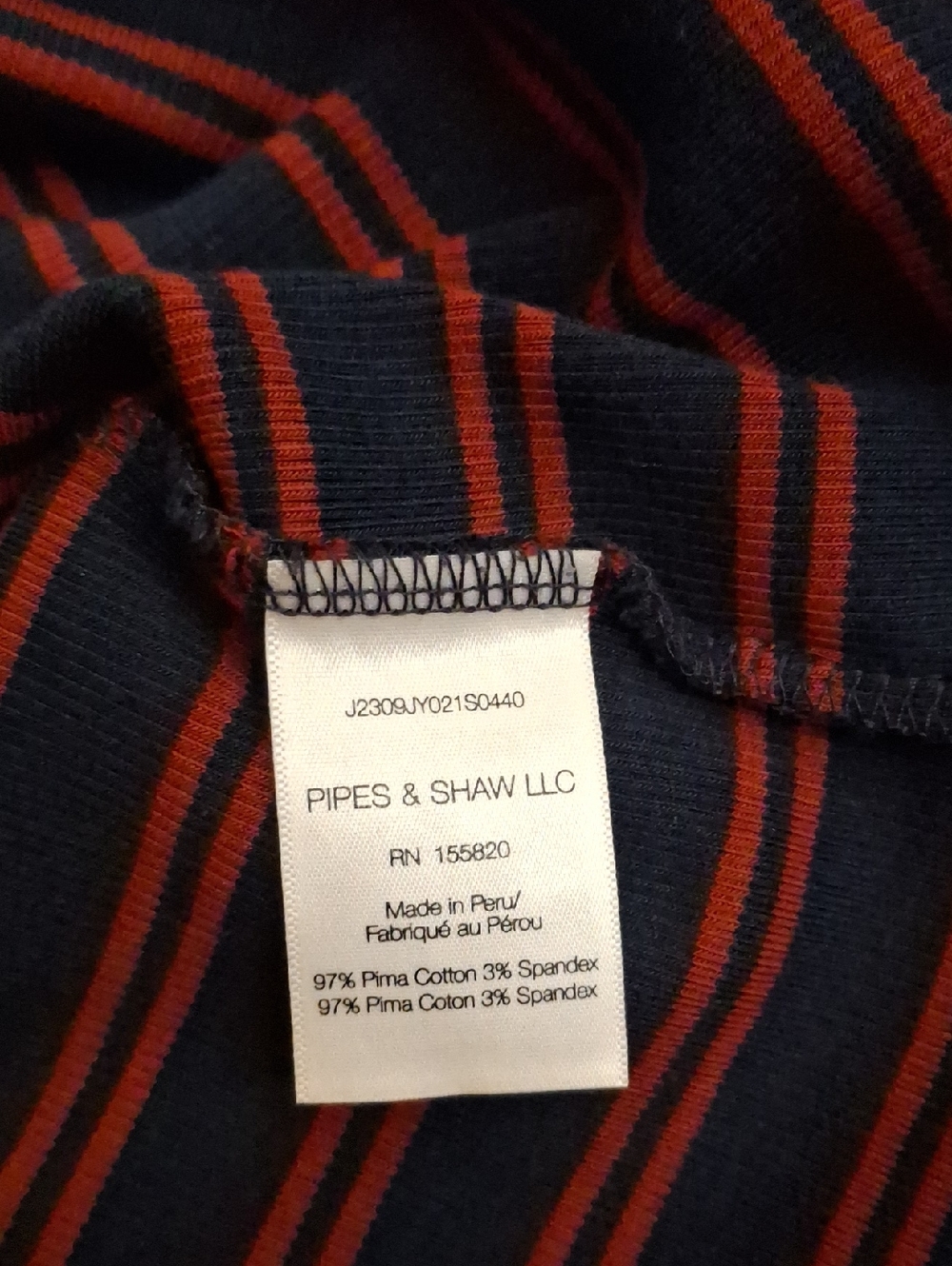 Veronica Beard Delano Navy & Burgundy Striped Puff Shoulder Top_1 - Picture 8 of 8